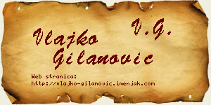 Vlajko Gilanović vizit kartica